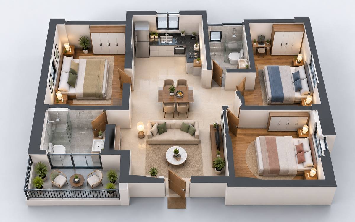 Furnished Apartment- Full Deep Cleaning