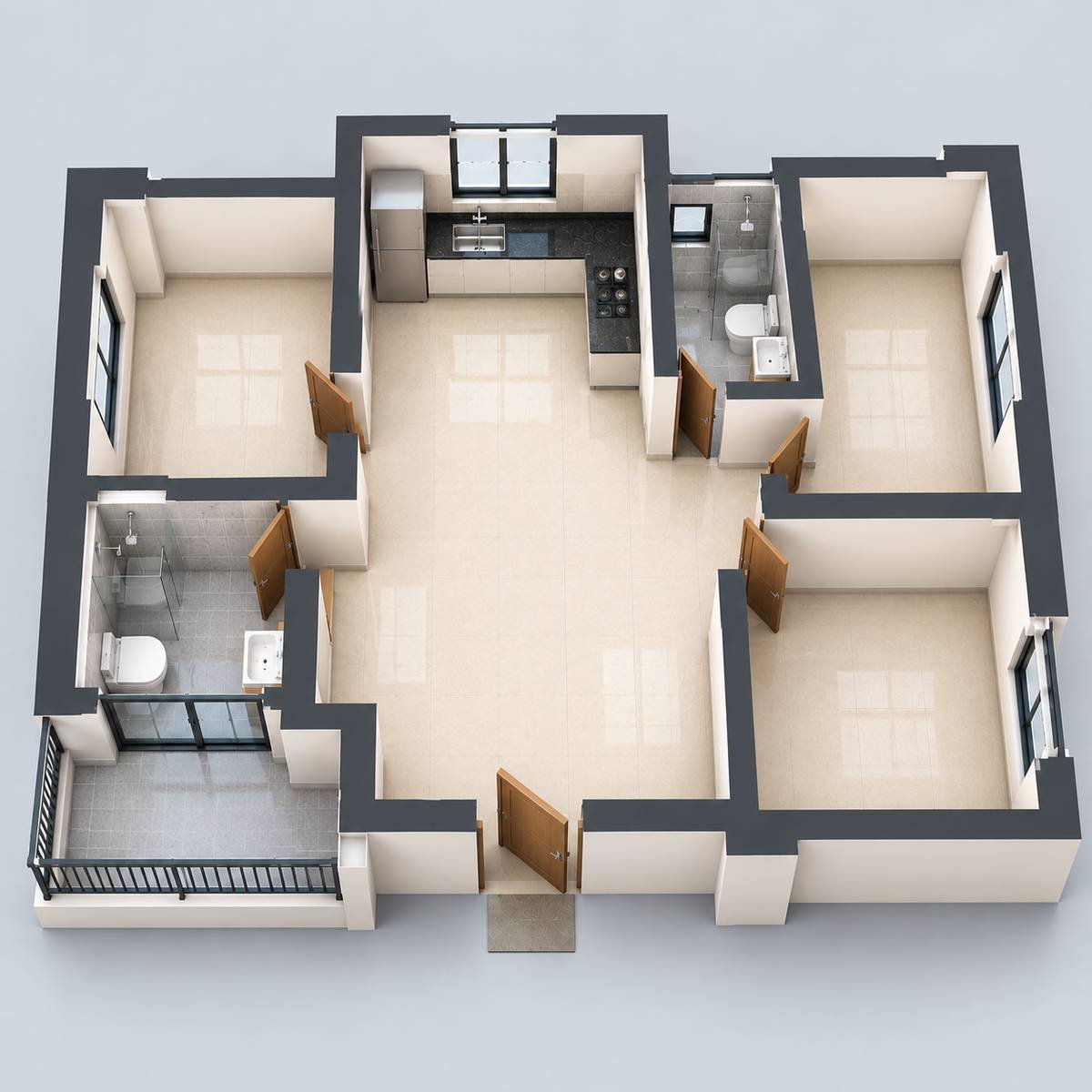Unfurnished Apartment – Full Deep Cleaning