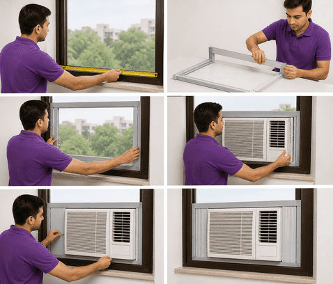 Window AC Frame Installation
