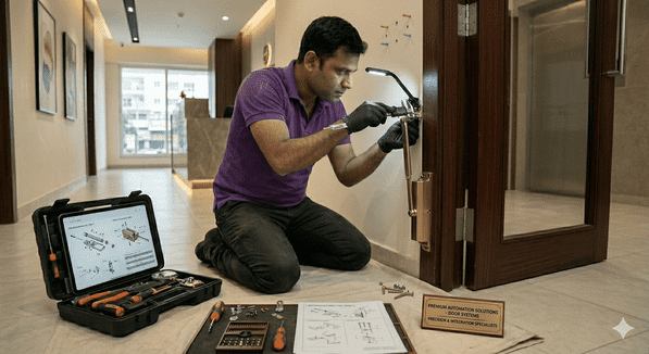 Wall-mounted Door Closer Installation