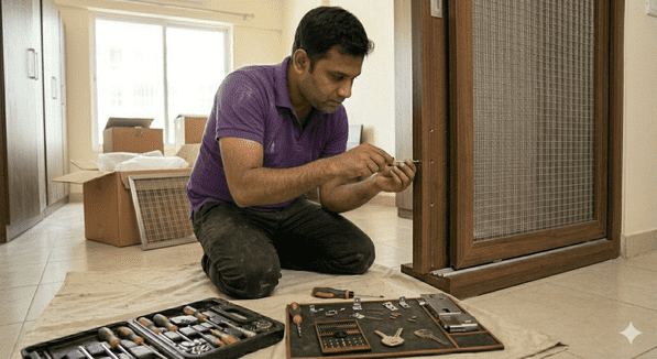 Mesh Grill Door Installation