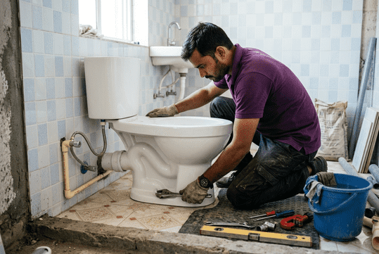 Western Toilet Installation