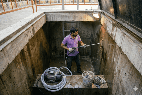 Underground Water Tank Cleaning (1000L-1500L)